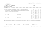 Math Warm-Up 217 for Gr. 3 & 4: Algebra, Patterns & Functions