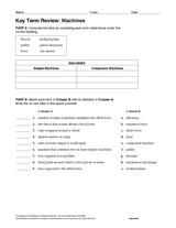 Physical Science Key Term Review: Machines
