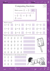 Comparing Fractions (Grade 5)